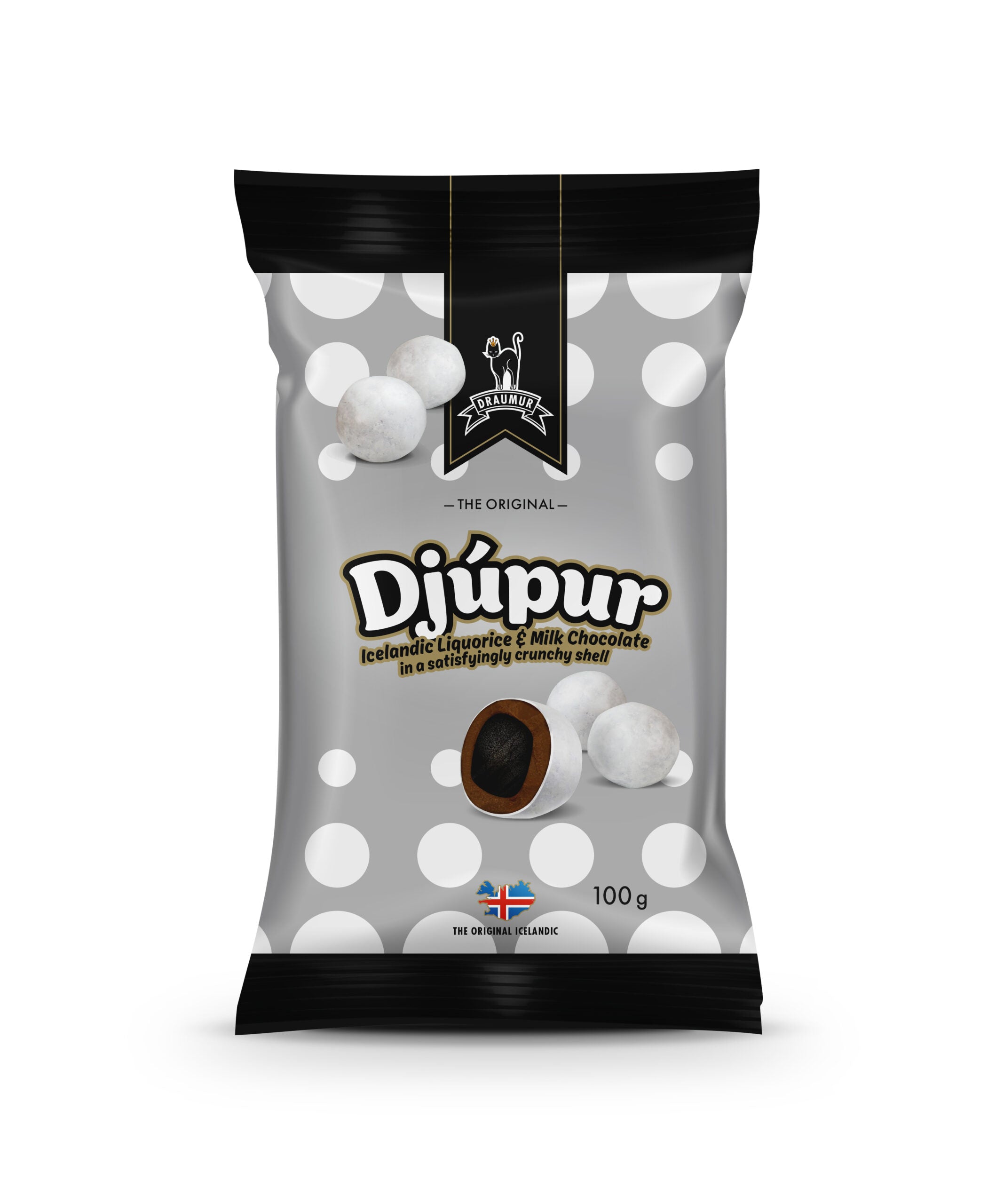 Djúpur - Isländska Lakrits- och chokladkulor, 22 x 100g