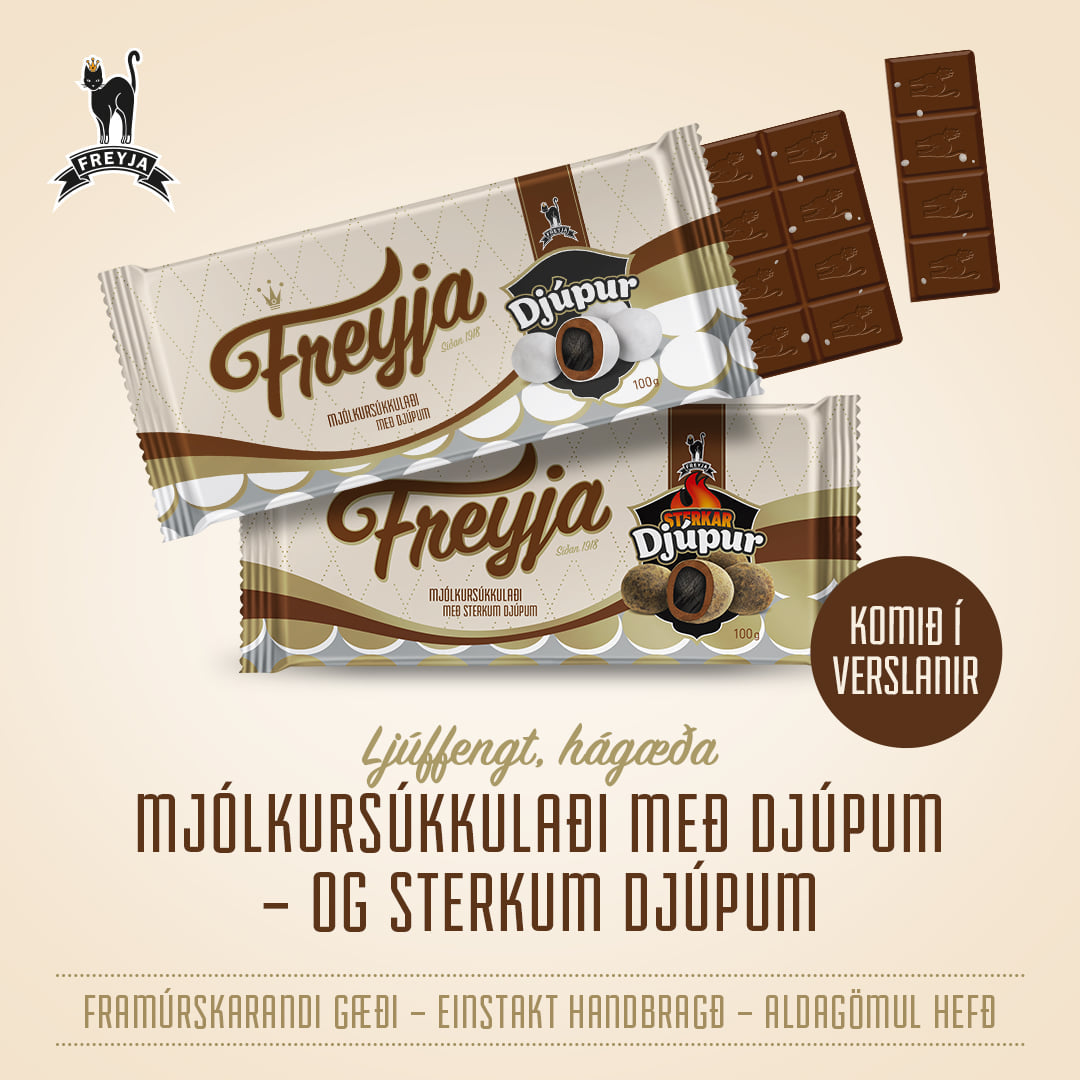 Freyja Sukkulaði Djúpur 20 x 100 g